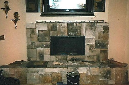 Fireplace by Labrador floors and tile